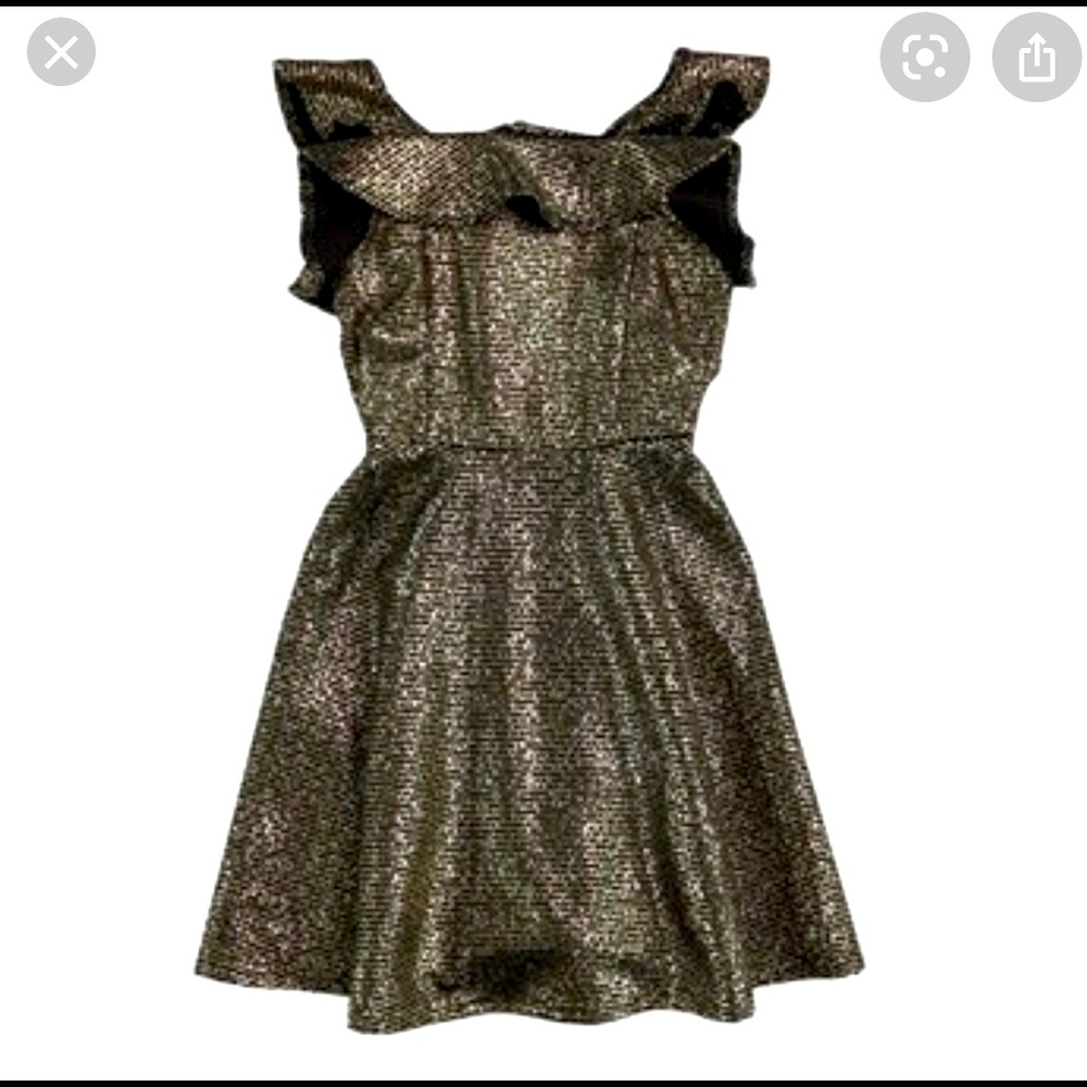 Pastourelle NYC Black foil dress